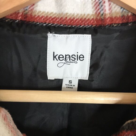 Kenzie ladies button up long sleeve plaid flannel coat jacket size small - Picture 5 of 11